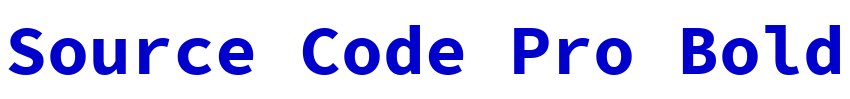 Source Code Pro Bold Schriftart